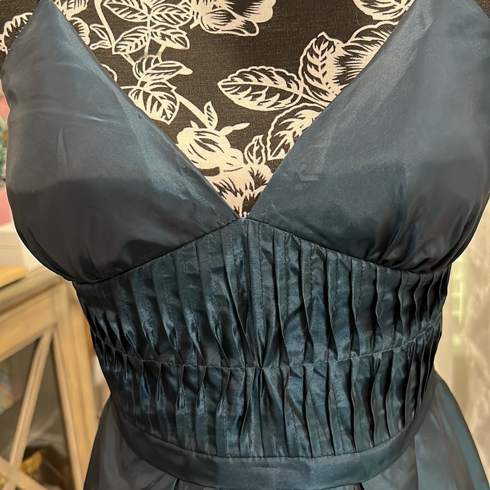 BCBG Paris Teal Balloon Hem Cocktail Dress Size 6 - Picture 6 of 10